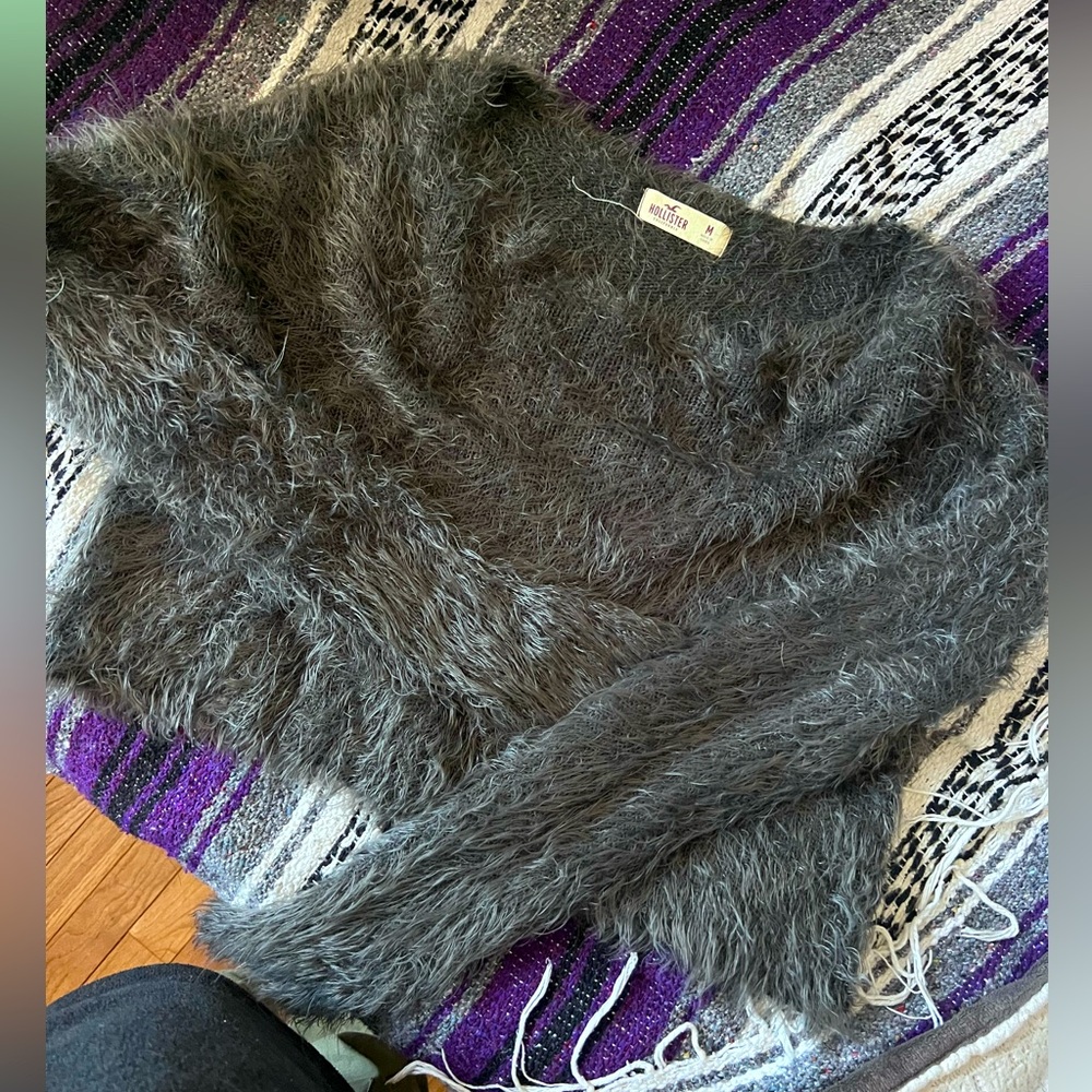 Cropped Fuzzy Sweater